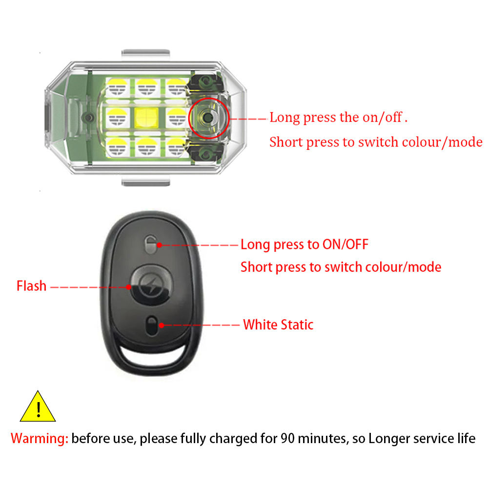 1/2/4pcs Wireless LED Drone St - огляд і ціна Drone Strobe Light